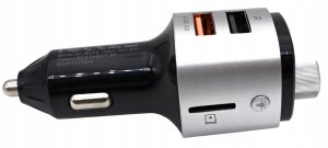 TRANSMITER BLUETOOTH FM SAMOCHODOWY SZYBKA ŁADOWARKA SAMOCHODOWA 2x USB QC 13