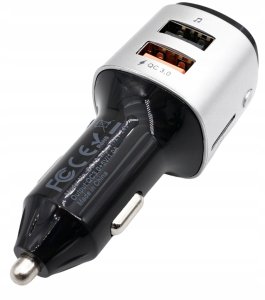 TRANSMITER BLUETOOTH FM SAMOCHODOWY SZYBKA ŁADOWARKA SAMOCHODOWA 2x USB QC 14