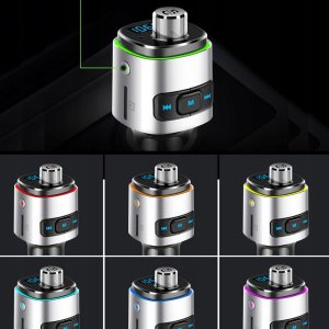 TRANSMITER BLUETOOTH FM SAMOCHODOWY SZYBKA ŁADOWARKA SAMOCHODOWA 2x USB QC 2