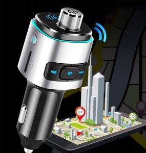 TRANSMITER BLUETOOTH FM SAMOCHODOWY SZYBKA ŁADOWARKA SAMOCHODOWA 2x USB QC 4
