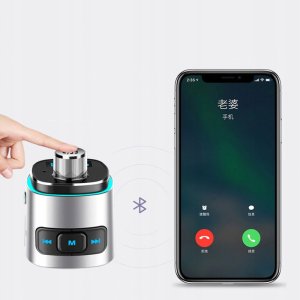 TRANSMITER BLUETOOTH FM SAMOCHODOWY SZYBKA ŁADOWARKA SAMOCHODOWA 2x USB QC 7