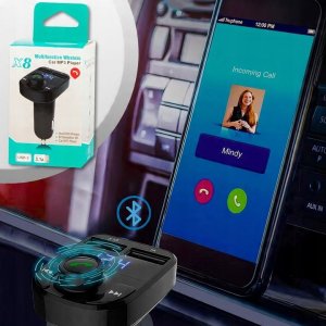 TRANSMITER FM SAMOCHODOWY SZYBKA ŁADOWARKA QC3.0 PD20W ZESTAW GŁOŚNOMÓWIĄCY 3