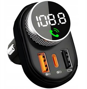 Transmiter Samochodowy BLUETOOTH FM MP3 Szybka Ładowarka USB QC 3.0 MOC 30W BC74 2