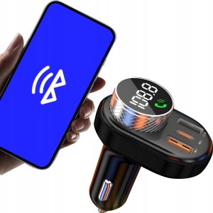 Transmiter Samochodowy BLUETOOTH FM MP3 Szybka Ładowarka USB QC 3.0 MOC 30W BC74 3