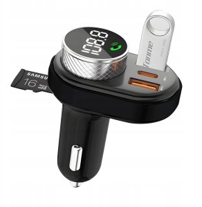 Transmiter Samochodowy BLUETOOTH FM MP3 Szybka Ładowarka USB QC 3.0 MOC 30W BC74 4