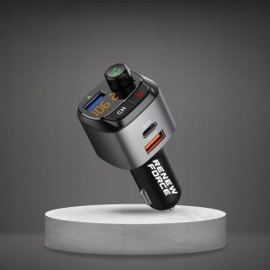 Najmocniejszy Transmiter Bluetooth Fm Samochodowy Ładowarka 36W Qc3.0 Usb-C 5