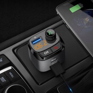 Najmocniejszy Transmiter Bluetooth Fm Samochodowy Ładowarka 36W Qc3.0 Usb-C 6