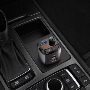 Najmocniejszy Transmiter Bluetooth Fm Samochodowy Ładowarka 36W Qc3.0 Usb-C 7