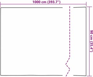 vidaXL Folia lustrzana Srebrny 90 x 1000 cm PET 8