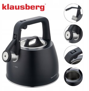 Klausberg CZAJNIK STALOWY Z GWIZDKIEM 2,5L KLAUSBERG KB-7915 12