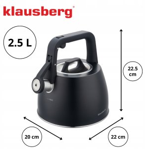 Klausberg CZAJNIK STALOWY Z GWIZDKIEM 2,5L KLAUSBERG KB-7915 13