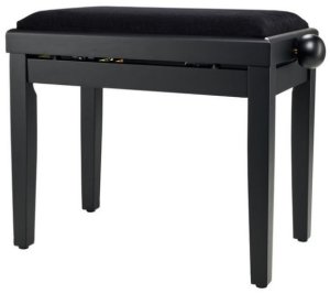 Thomann KB-15BM Piano Bench Velor, Black 3