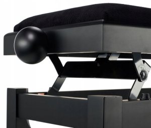 Thomann KB-15BM Piano Bench Velor, Black 5