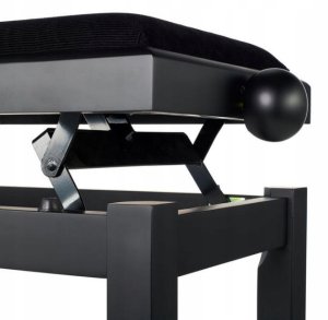 Thomann KB-15BM Piano Bench Velor, Black 6
