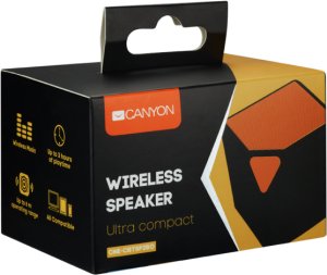 Canyon Ultra Compact Portable Bluetooth V4.2+EDR Speaker Black-Orange 3