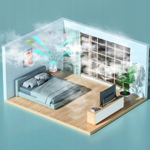 Duży Nawilżacz Powietrza Deszcz Lampka Nocna Czysta Chmurka Grzybek Dyfuzor Ch08 5