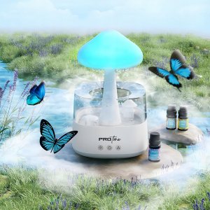 Duży Nawilżacz Powietrza Deszcz Lampka Nocna Czysta Chmurka Grzybek Dyfuzor Ch08 7