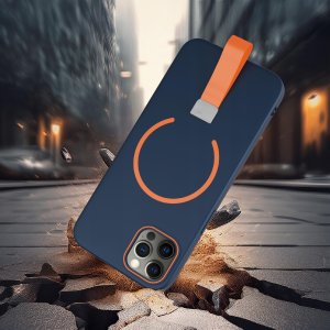 krainaGSM Etui z Paskiem na palec Matowe do iPhone 12 Pro |do MagSafe +Szkło 2