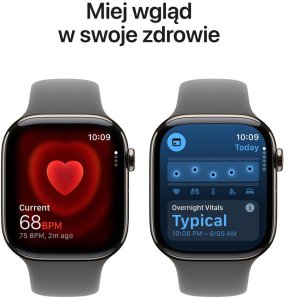 Smartwatch Apple Watch 11 GPS + Cellular 46mm Natural Titanium Sport Band S/M Grafitowy  (MFCW4ZR/A) 5