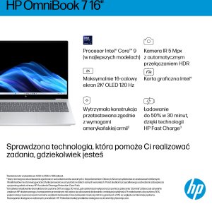 HP OmniBook 7 Laptop 16-az0222nw Intel Core 5 210H 40,6 cm (16") 2K 16 GB DDR5-SDRAM Wi-Fi 6E (802.11ax) Windows 11 Home 9