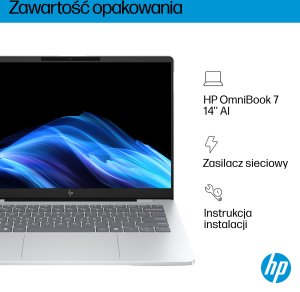 Laptop HP OmniBook 7 AI 14-fr0221nw - Ultra 5 225U | 14"-2K | 16GB | 512GB | Win11Home | Srebro lodowcowe 3