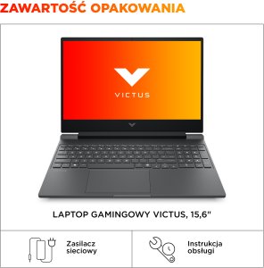 HP Victus Gaming Laptop 15-fb3041nw AMD Ryzen 5 39,6 cm (15.6") Full HD 16 GB DDR5-SDRAM NVIDIA GeForce RTX 5050 Wi-Fi 6 (802.11ax) Free DOS AI PC Czarny 16