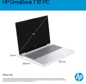 Laptop HP OmniBook 7 Laptop 16-az0220nw Intel Core 7 240H 40,6 cm (16") 2K 16 GB DDR5-SDRAM Wi-Fi 6E (802.11ax) Windows 11 Home 6