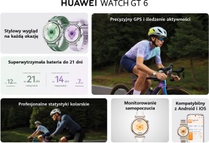 Smartwatch Huawei Watch GT6 46mm Green Zielony  (55020FTV) 8