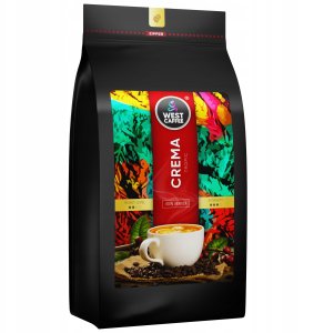 Kawa Ziarnista ZESTAW 2KG Crema + Brazil 100% Arabica Świeżo Wypalona 2