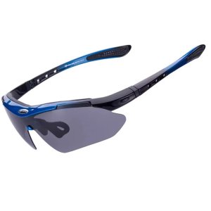 RockBros Okulary rowerowe Rockbros 10007 polaryzujące - czarno-niebieskie 2