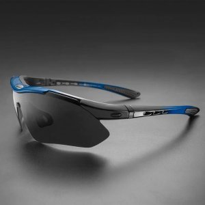 RockBros Okulary rowerowe Rockbros 10007 polaryzujące - czarno-niebieskie 4