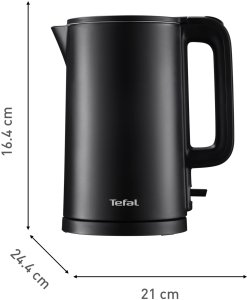 Electric, stainless steel kettle TEFAL KO1408E0, black, 1.5 l 8