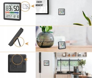 Stacja Pogodowa Termometr Pokojowy Zegar Lcd Stacja Pogody Wewnętrzna 7