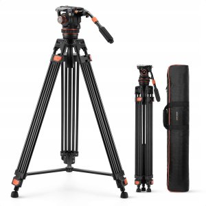 Monopod Profesjonalny Statyw Filmowy do Filmowania VIDEO Głowica Olejowa K&F192cm / KF09.148V1 9