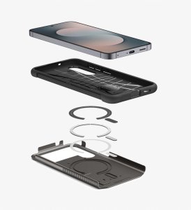 Spigen Slim Armor Mag MagSafe - Etui do Samsung Galaxy S25 FE (Gunmetal) 5