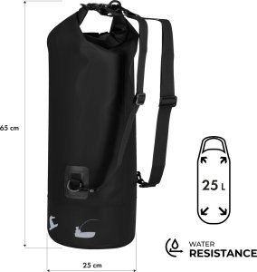 Worek plecak żeglarski wodoodporny torba na kajak Nils Camp NC17108 czarny 25L 3