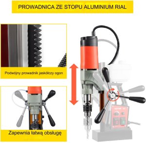 Wiertarka magnetyczna rdzeniowa ze stopą magnetyczną 1200W 13000N 3