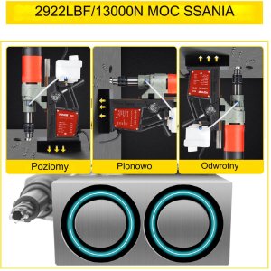 Wiertarka magnetyczna rdzeniowa ze stopą magnetyczną 1200W 13000N 5