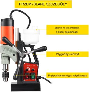 Wiertarka magnetyczna rdzeniowa ze stopą magnetyczną 1200W 13000N 6