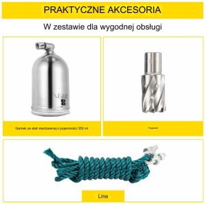 Wiertarka magnetyczna rdzeniowa ze stopą magnetyczną 980 W 10 000 N 7