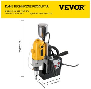 Wiertarka magnetyczna 1100W + zestaw 11 wierteł magnetycznych 1100W 7
