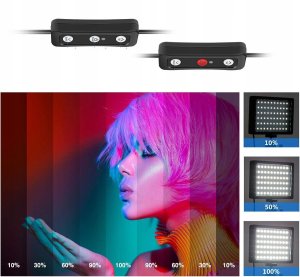 Zestaw Studyjny Oświetleniowy Led 2x Lampa 2x Statyw + Filtry Neewer / Zc-10s 4