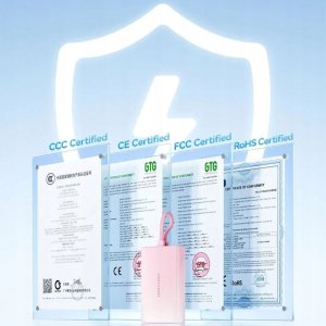 Vention 10000 mAh USB-C + Lightning + USB-A 22.5W z wyświetlaczem LED żółty 4