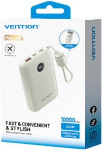 Powerbank Vention Nie 10000mAh Beżowy 10