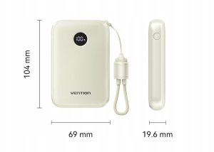 Powerbank Vention 10000mAh Różowy 8