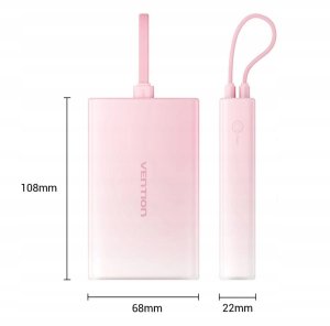 Vention 10000 mAh USB-C + Lightning + USB-A 22.5W z wyświetlaczem LED niebieski 18