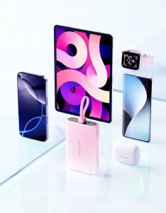 Vention 10000 mAh USB-C + Lightning + USB-A 22.5W z wyświetlaczem LED niebieski 2