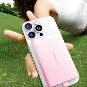 Powerbank Vention 10000 mAh USB-C + Lightning + USB-A 22.5W z wyświetlaczem LED miedziany 15