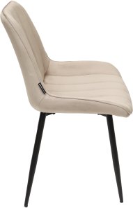 Krzesło tapicerowane welurowe do salonu jadalni velvet loft beżowe 2
