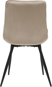 Krzesło tapicerowane welurowe do salonu jadalni velvet loft beżowe 5